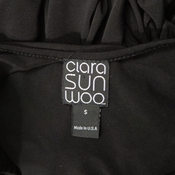 Clara Sun Woo Black Sleeveless Stretchy Career Tunic Top - Picture 3 of 3